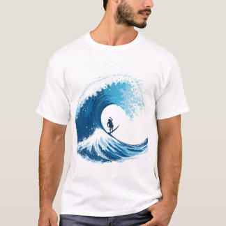 Epic Surfer Riesenozeanwelle - Minimalistisch T-Shirt