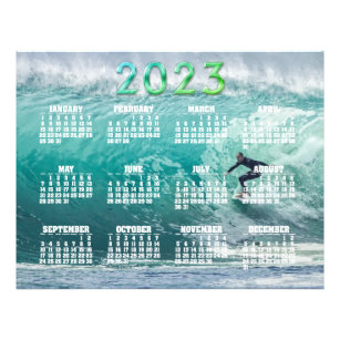 Epic Surfwelle 2023 Kalender Flyer