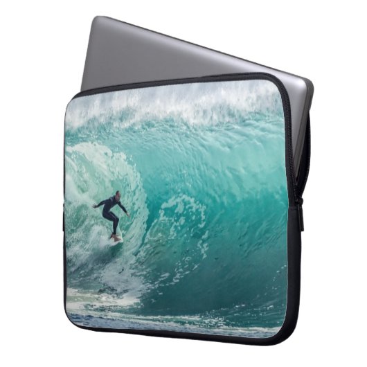 Epic Surfwelle Laptopschutzhülle (Vorderseite Links)