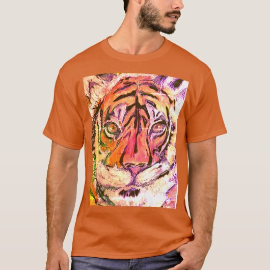 Epic Tiger Looking at You, Multimedia T-Shirt (Vorderseite)