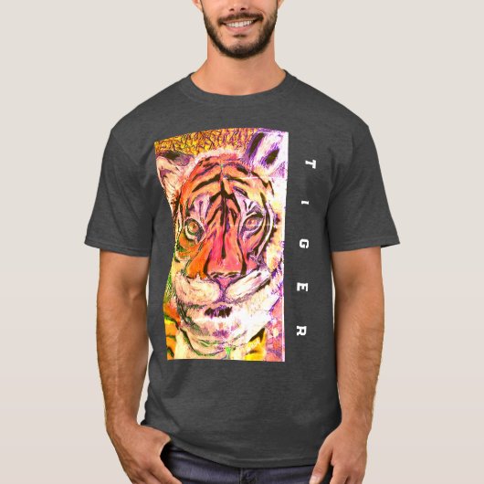 Epic Tiger Looking at You, Multimedia T-Shirt (Vorderseite)