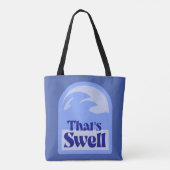 Epic Totally Swell Wave Retro Surf Vibes Tasche (Rückseite)
