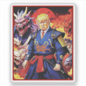 Epic Trump Samurai Anime Aufkleber (Vorderseite)