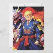 Epic Trump Samurai Anime Einladung (Vorderseite)