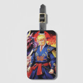 Epic Trump Samurai Anime Gepäckanhänger (Vorderseite Vertikal)