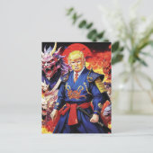 Epic Trump Samurai Anime Postkarte (Stehend Vorderseite)