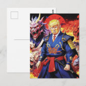 Epic Trump Samurai Anime Postkarte (Vorne/Hinten)