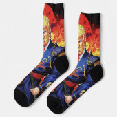 Epic Trump Samurai Anime Socken (Linkes Detail)