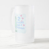 Epic Two Straws Milkshake Funny Ice Motto Mattglas Bierglas (Vorderseite Links)