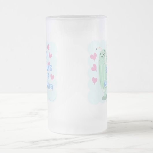 Epic Two Straws Milkshake Funny Ice Motto Mattglas Bierglas (Mittel)