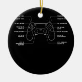 Epic Video Game Controller Settings Funny Gaming Keramik Ornament (Vorne)
