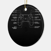 Epic Video Game Controller Settings Funny Gaming Keramik Ornament (Links)