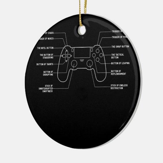Epic Video Game Controller Settings Funny Gaming Keramik Ornament (Links)