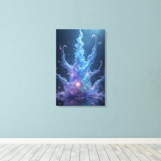 Epic Water Elemental 3D Render Leinwanddruck (Insitu (Holzboden))