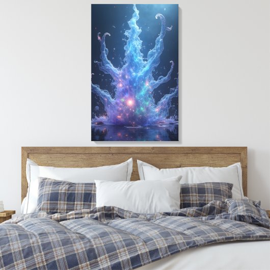 Epic Water Elemental 3D Render Leinwanddruck (Insitu (Schlafzimmer))