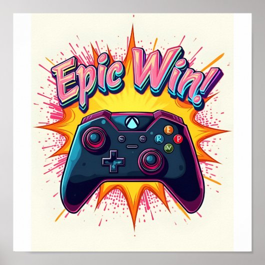 Epic Win Game Controller Poster (Vorne)
