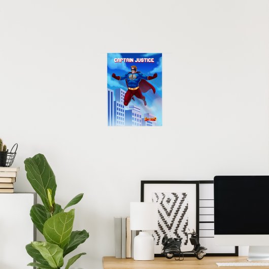 Epic Zero Captain Justice Poster (Heimbüro)