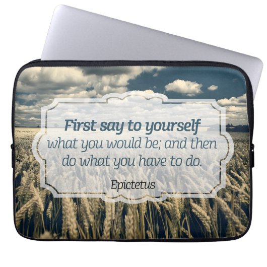 Epictetus "Do it" Inspirationsquelle Laptopschutzhülle (Vorderseite)