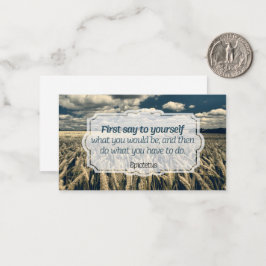 Epictetus "Do it" Inspirationsquelle Mitteilungskarte