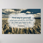 Epictetus "Do it" Inspirationsquelle Poster (Vorne)