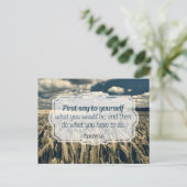 Epictetus "Do it" Inspirationsquelle Postkarte (Stehend Vorderseite)