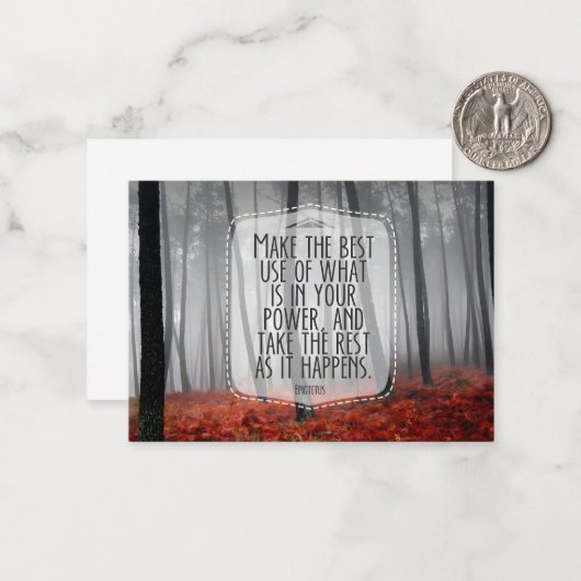 Epictetus Inspiration Zitat "Adapt" Mitteilungskarte (Vorderseite/Rückseite Beispiel)