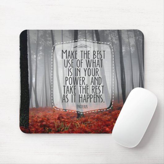 Epictetus Inspiration Zitat "Adapt" Mousepad (Mit Mouse)
