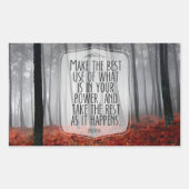 Epictetus Inspiration Zitat "Adapt" Rechteckiger Aufkleber (Vorderseite)