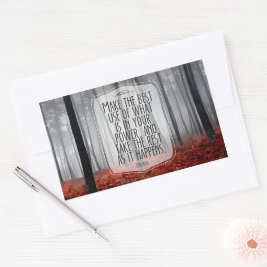 Epictetus Inspiration Zitat "Adapt" Rechteckiger Aufkleber (Umschlag)