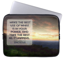 Epictetus Inspiration Zitat "Beste Verwendung" Laptopschutzhülle