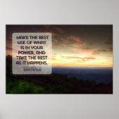 Epictetus Inspiration Zitat "Beste Verwendung" Poster (Vorne)