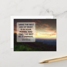Epictetus Inspiration Zitat "Beste Verwendung"