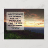 Epictetus Inspiration Zitat "Beste Verwendung" Postkarte (Vorderseite)