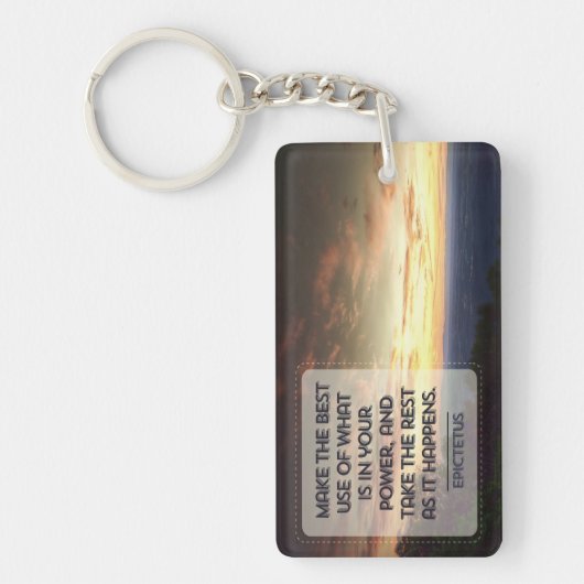 Epictetus Inspiration Zitat "Beste Verwendung" Schlüsselanhänger (Vorderseite)