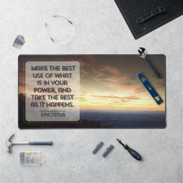 Epictetus Inspiration Zitat "Beste Verwendung" Schreibtischunterlage
