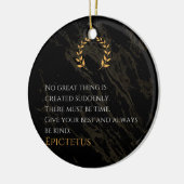 Epictetus Rezept für Gräueltaten Keramik Ornament (Links)