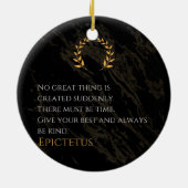 Epictetus Rezept für Gräueltaten Keramik Ornament (Hinten)