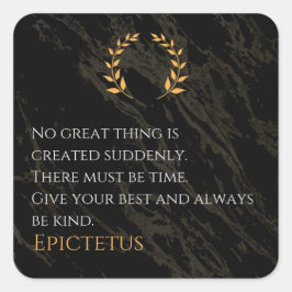 Epictetus Rezept für Gräueltaten Quadratischer Aufkleber