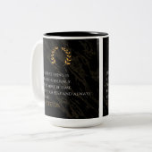 Epictetus Rezept für Gräueltaten Zweifarbige Tasse (Vorderseite Links)