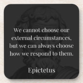 Epictetus Weisheit: Ermächtigung durch Reaktion Getränkeuntersetzer (Vorderseite)