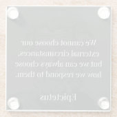 Epictetus Weisheit: Ermächtigung durch Reaktion Glasuntersetzer (Rückseite)