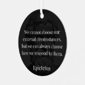 Epictetus Weisheit: Ermächtigung durch Reaktion Ornament Aus Metall (Vorderseite links)