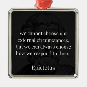 Epictetus Weisheit: Ermächtigung durch Reaktion Ornament Aus Metall