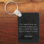 Epictetus Weisheit: Ermächtigung durch Reaktion Schlüsselanhänger (Vorderseite)