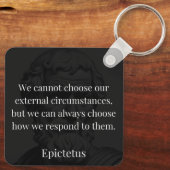 Epictetus Weisheit: Ermächtigung durch Reaktion Schlüsselanhänger (Rückseite)