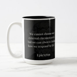 Epictetus Weisheit: Ermächtigung durch Reaktion Zweifarbige Tasse