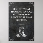 Epictetus wise quote. Wisdom Poster (Vorne)