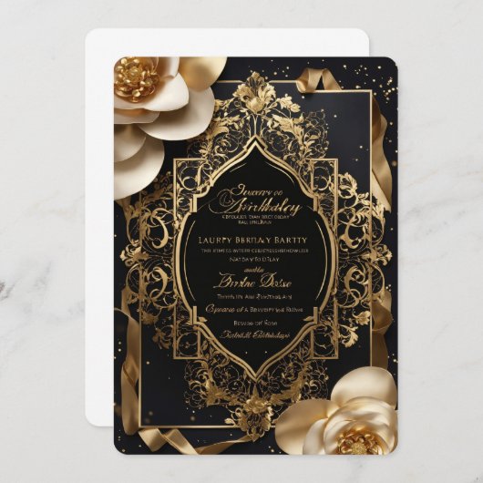 Epicurean Elegance: Ihre königliche Einladung (Vorne/Hinten)