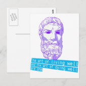 Epicurus die Lebenskunst Postkarte (Vorne/Hinten)