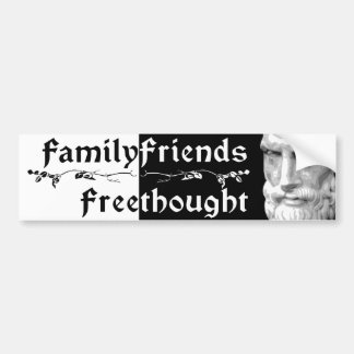 Epicurus: Familien-Freunde Freethought 2 Autoaufkleber